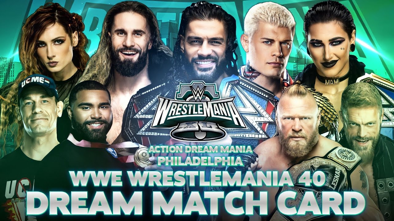 WWE WrestleMania 40 Dream Card | WrestleMania XL 2024 My Dream Match Card | Action Dream Mania