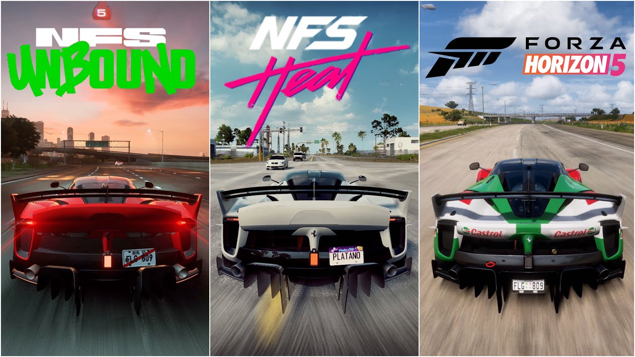 NFS Unbound vs NFS Heat vs Forza Horizon 5 | All V12 Cars Sound Comparison