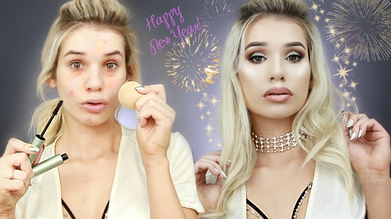 Last Minute NEW YEARS EVE Full Face GLAM Makeup Tutorial!