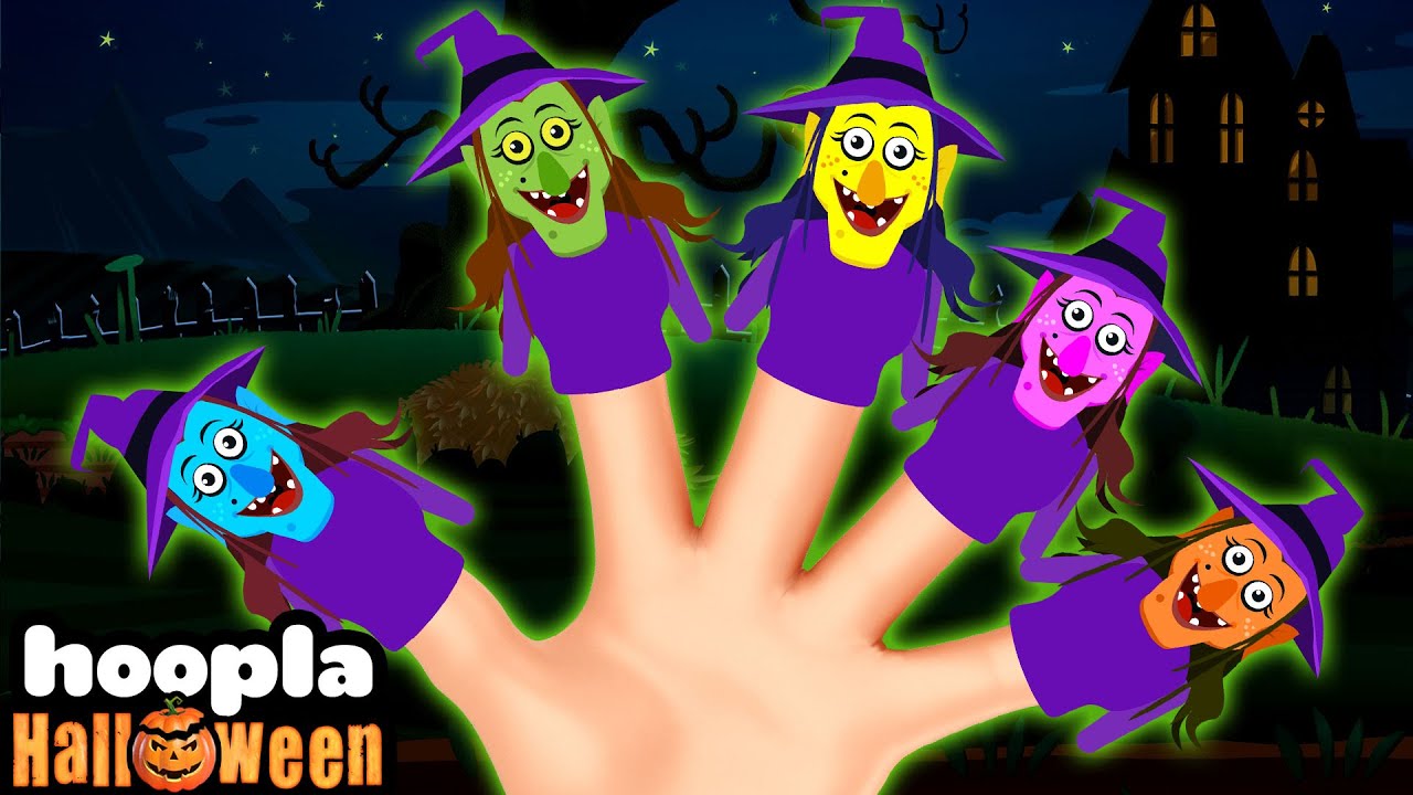 Witch Finger Family 🧙&zwj;♀️ Spooky Scary Rhymes For Kids | Hoopla Halloween