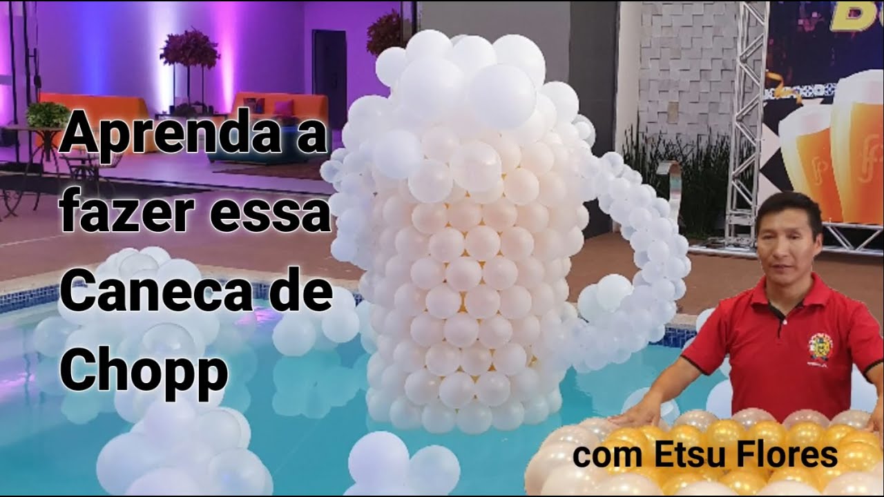 Passo a passo de Caneca de chopp de balões