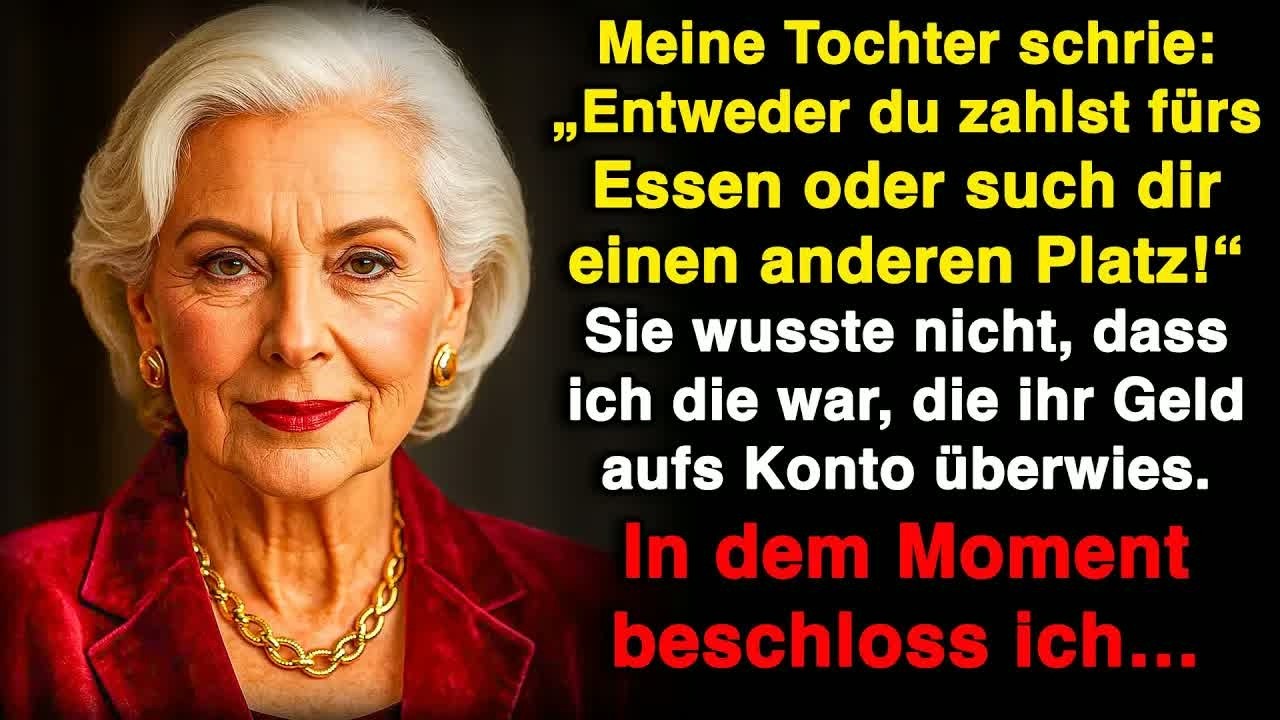 Meine Tochter hat das Essen berechnet, sie wusste nicht, dass ich ihr Leben bezahlt habe! Also i