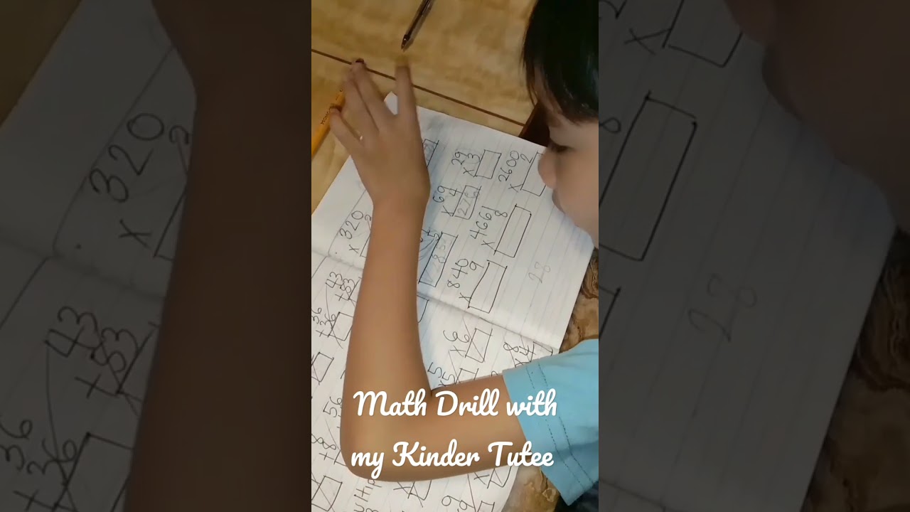 Math Drill with my Kinder Tutee #kidscantell #math #multiplication #study #teachaaaivy