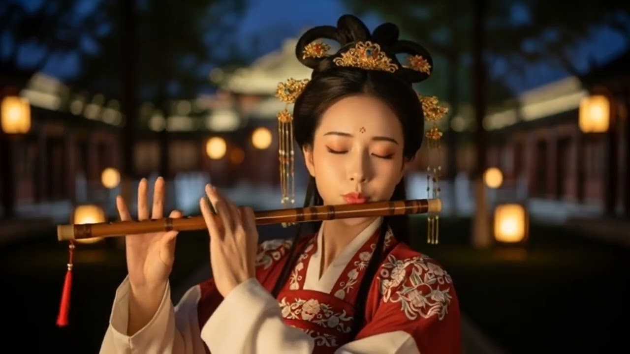 The sound of a flute soothes the soul in the evening.