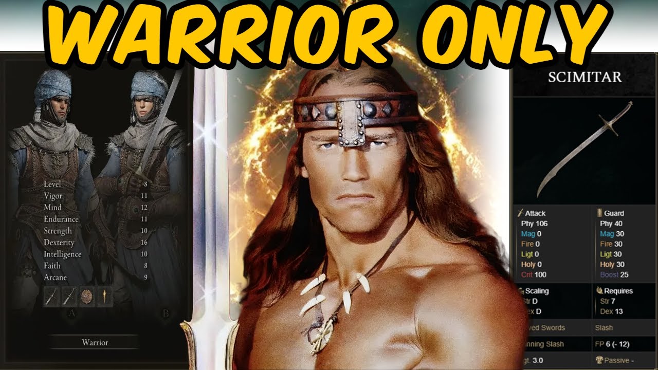 Beating Elden Ring ONLY Using the WARRIOR Starting Gear!