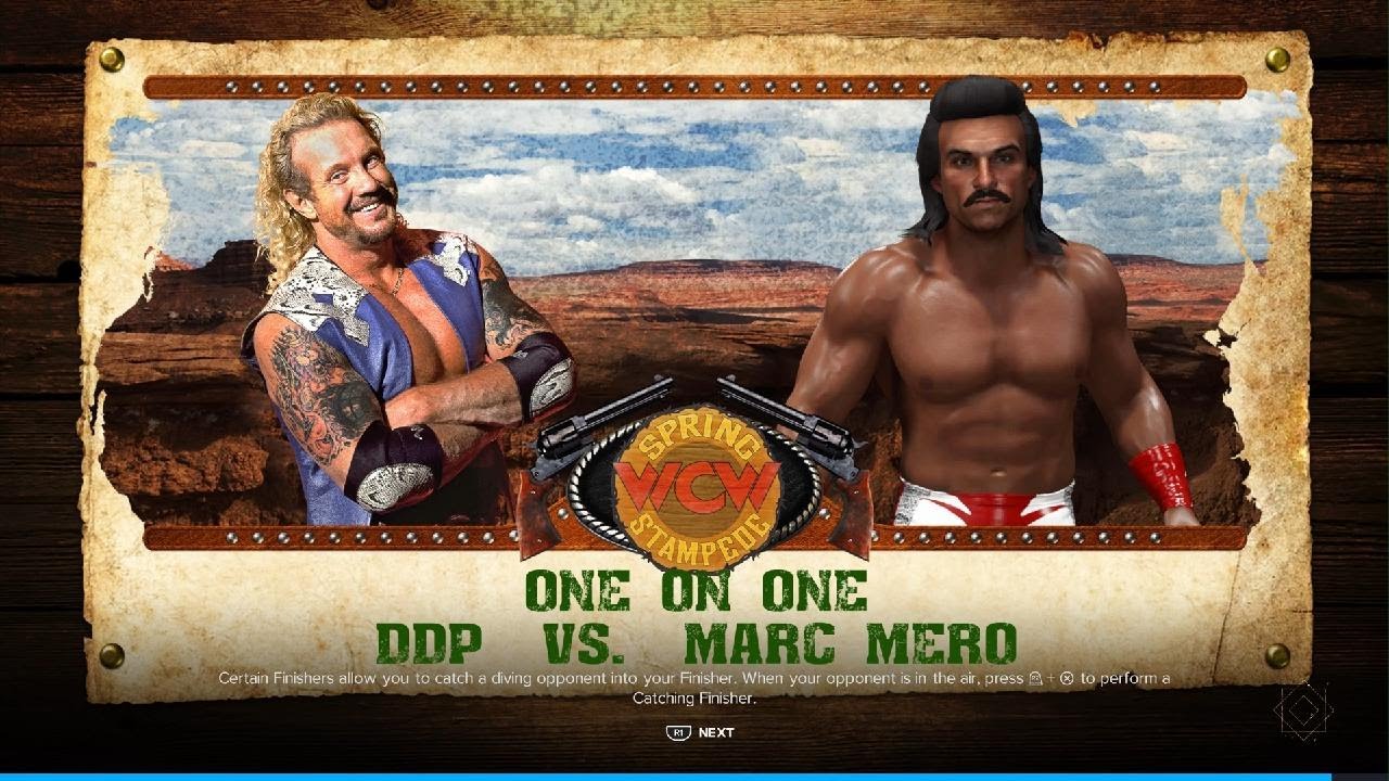 Johnny B Badd vs DDP WCW Spring Stampede 94 WWE 2k24