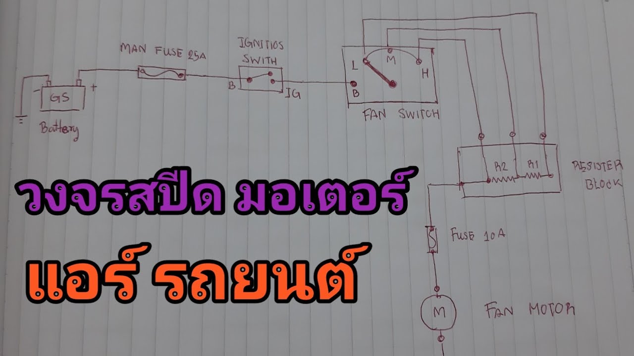วงจร สปีดมอเตอร์แอร์รถยนต์