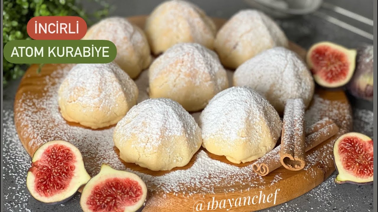 TAZE İNCİRLİ ATOM KURABİYE ✅ DONDURUCUYA AT İSTEDİĞİNDE PİŞİR , KIYIR KIYIR BİR TARİF 🤤