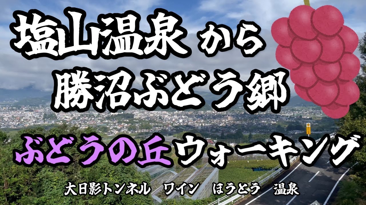 【ウォーキング】山梨を歩く！勝沼ぶどう郷駅からぶどうの丘ウォーキング