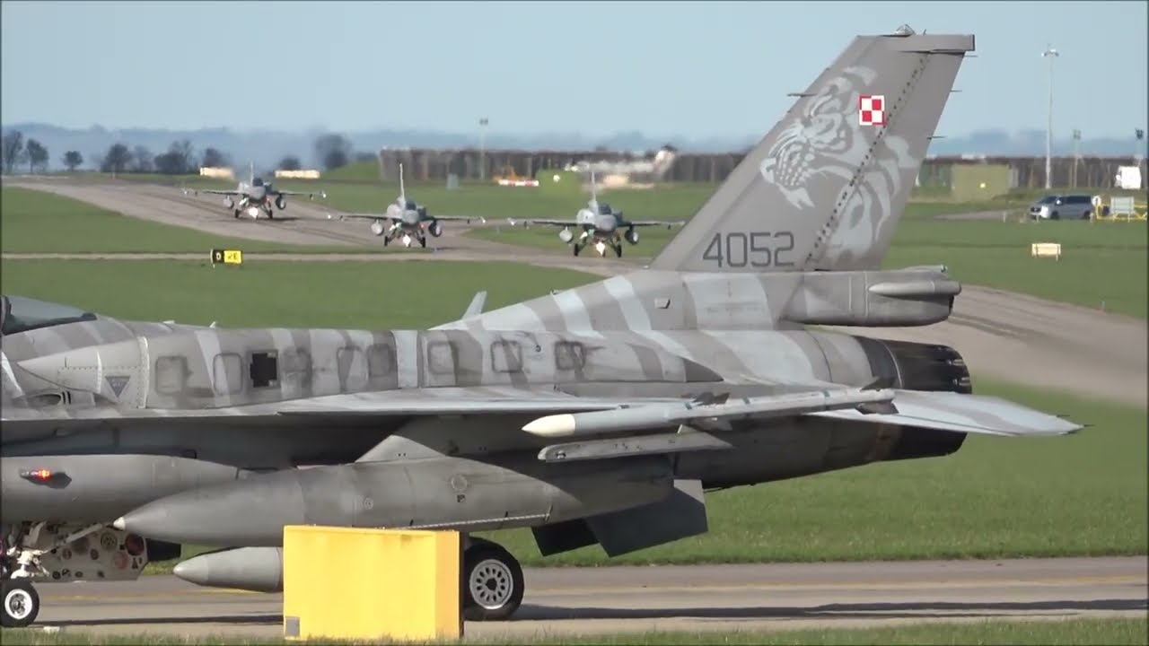 POLISH F-16s LEAVING RAF WADDINGTON FOR HOME TO POZMAN IN POLAND, 26/03/2026.