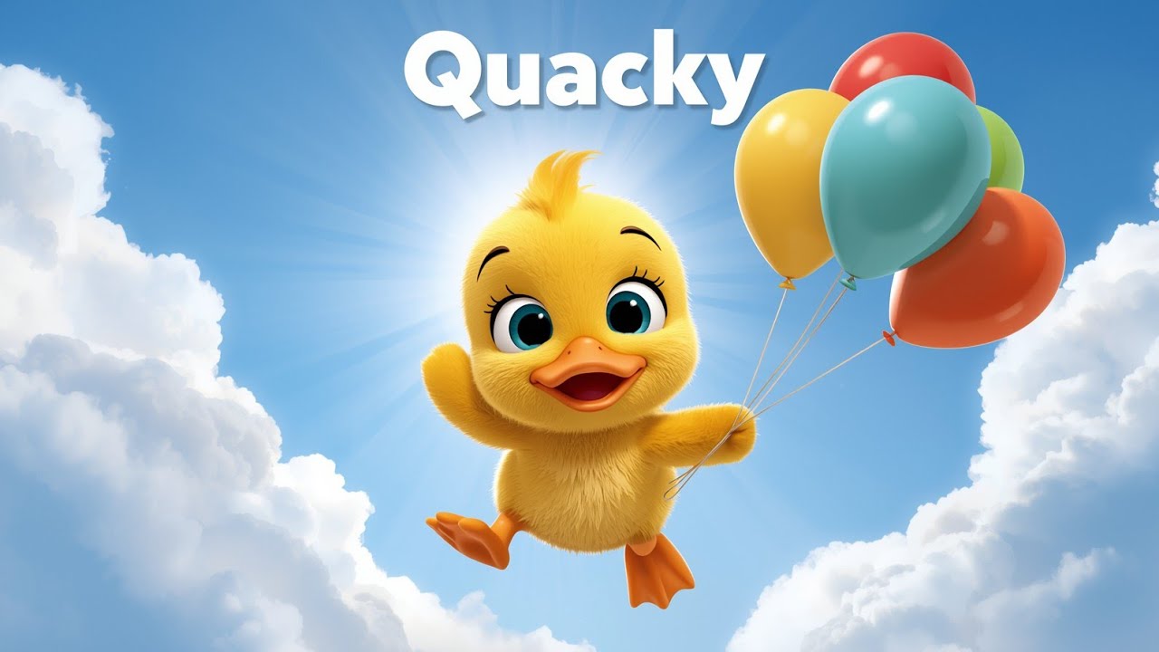 Quacky Duck&rsquo;s Balloon Ride 🎈 | Fun Adventure Rhyme for Kids | 3D Cartoon Learning Video