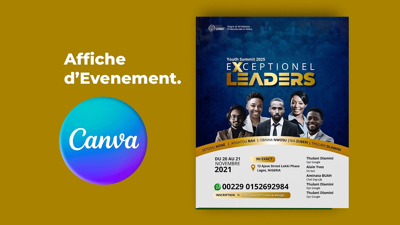 Comment Créer une Affiche Publicitaire pour un Évènement sur Canva | Canva Affiche Tutoriel