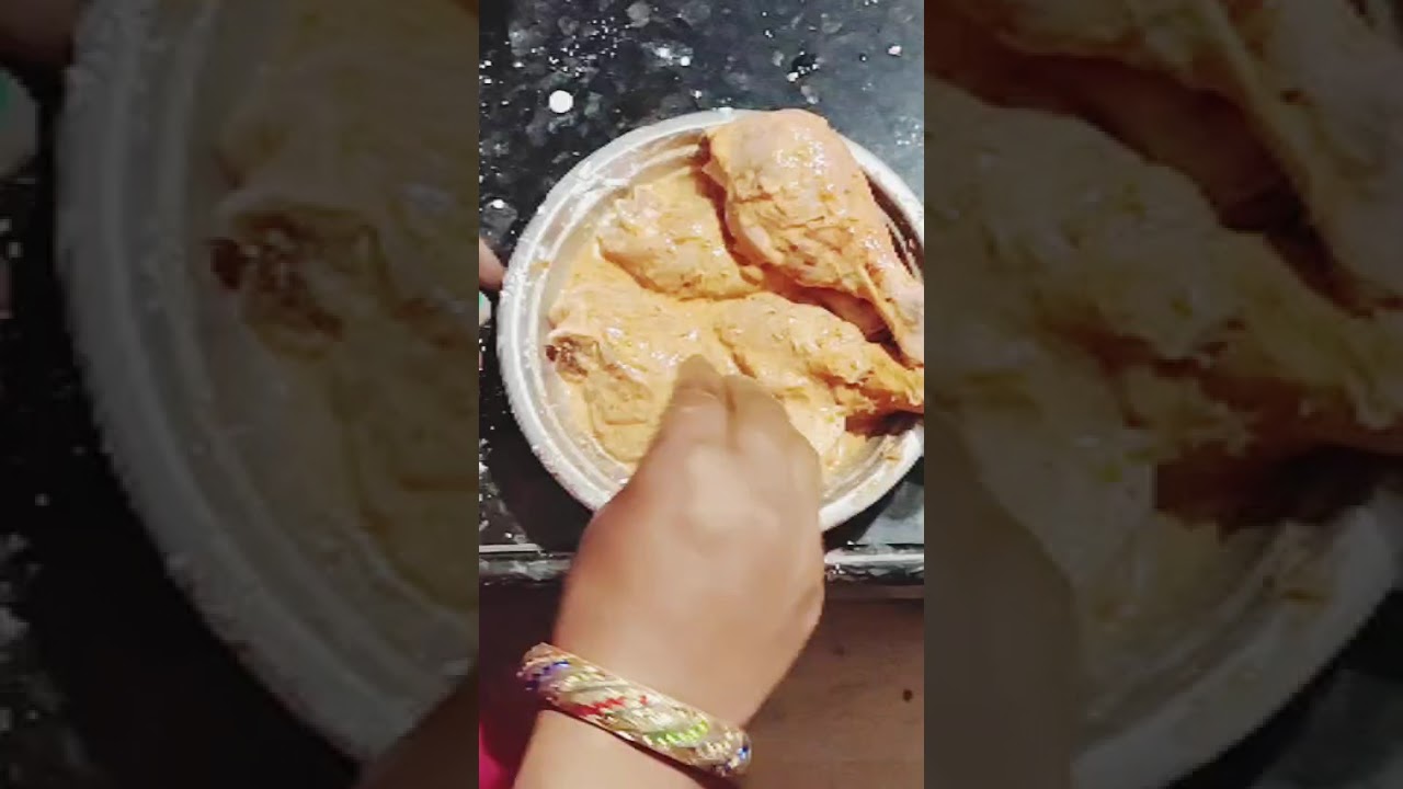 #आज बनाया चिकन तंदूरी बिल्कुल रेस्टोरेंट जैसा #🤤bete ke kahne par🥰##minivlog #viral 