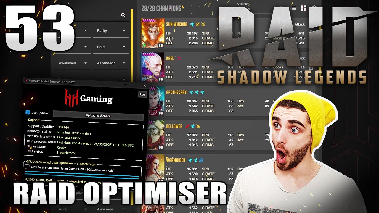 Utilisez le RAID OPTIMISER en 2025, Bonne idée ou Pas ? [53/90] Défi Raid Shadow Legends