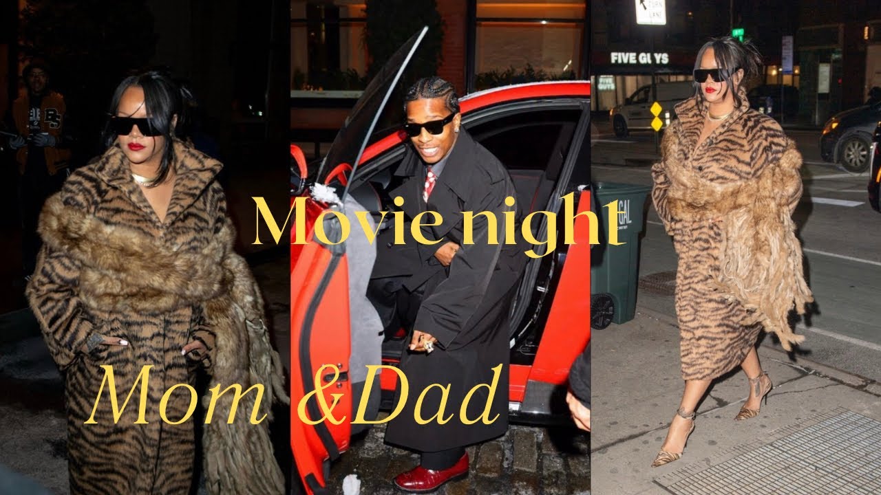 Rihanna and ASAP Rocky went out for a movie night 💑🏽♥️
