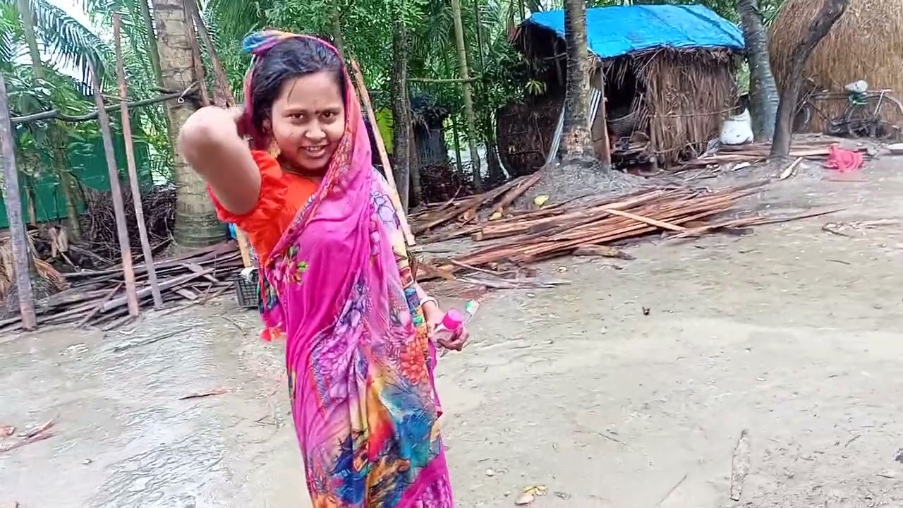 Wonderful village rain day#shopna amar hoyni puron.