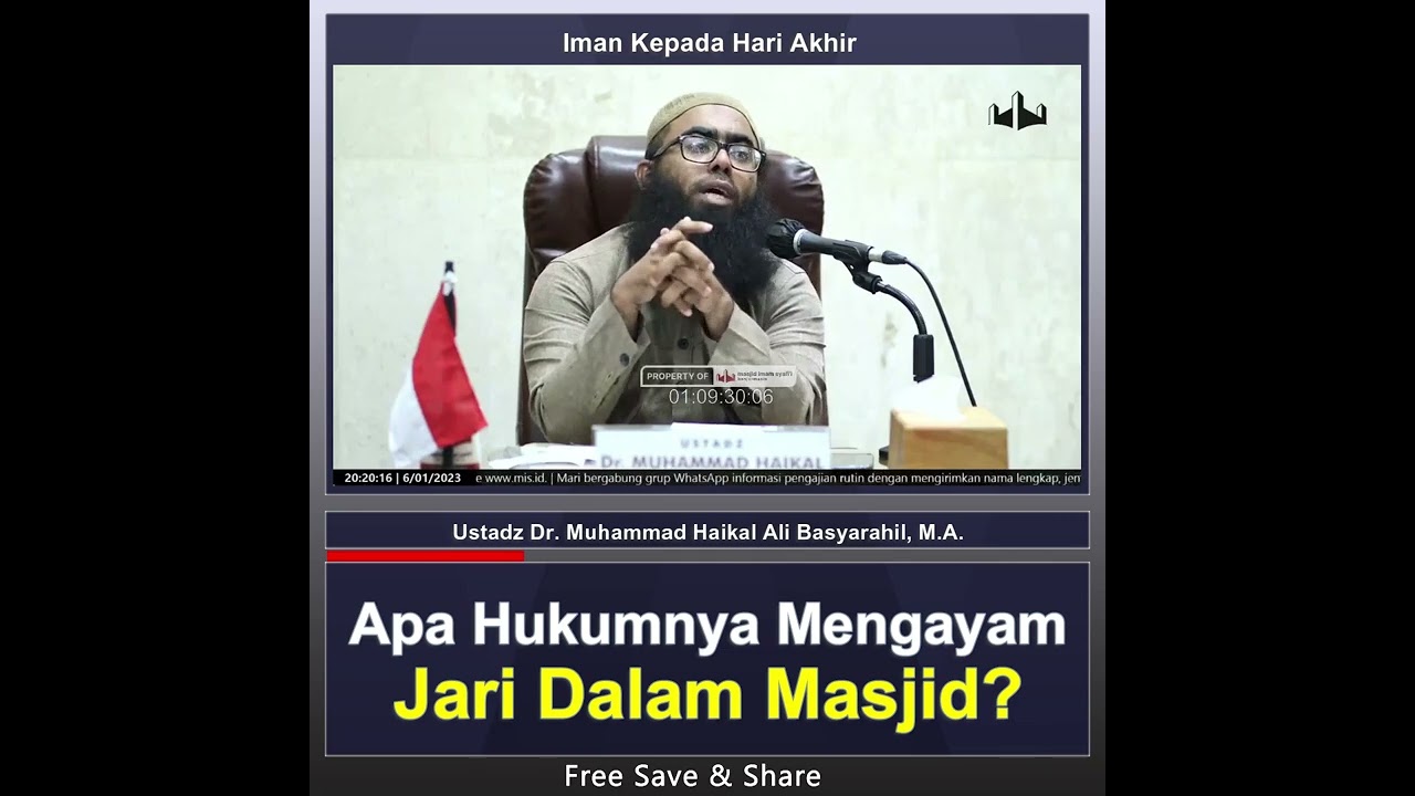 Apa Hukumnya Mengayam Jari Saat dimasjid- Ustaz Dr. Muhammad Haikal Ali Basyarahil, MA
