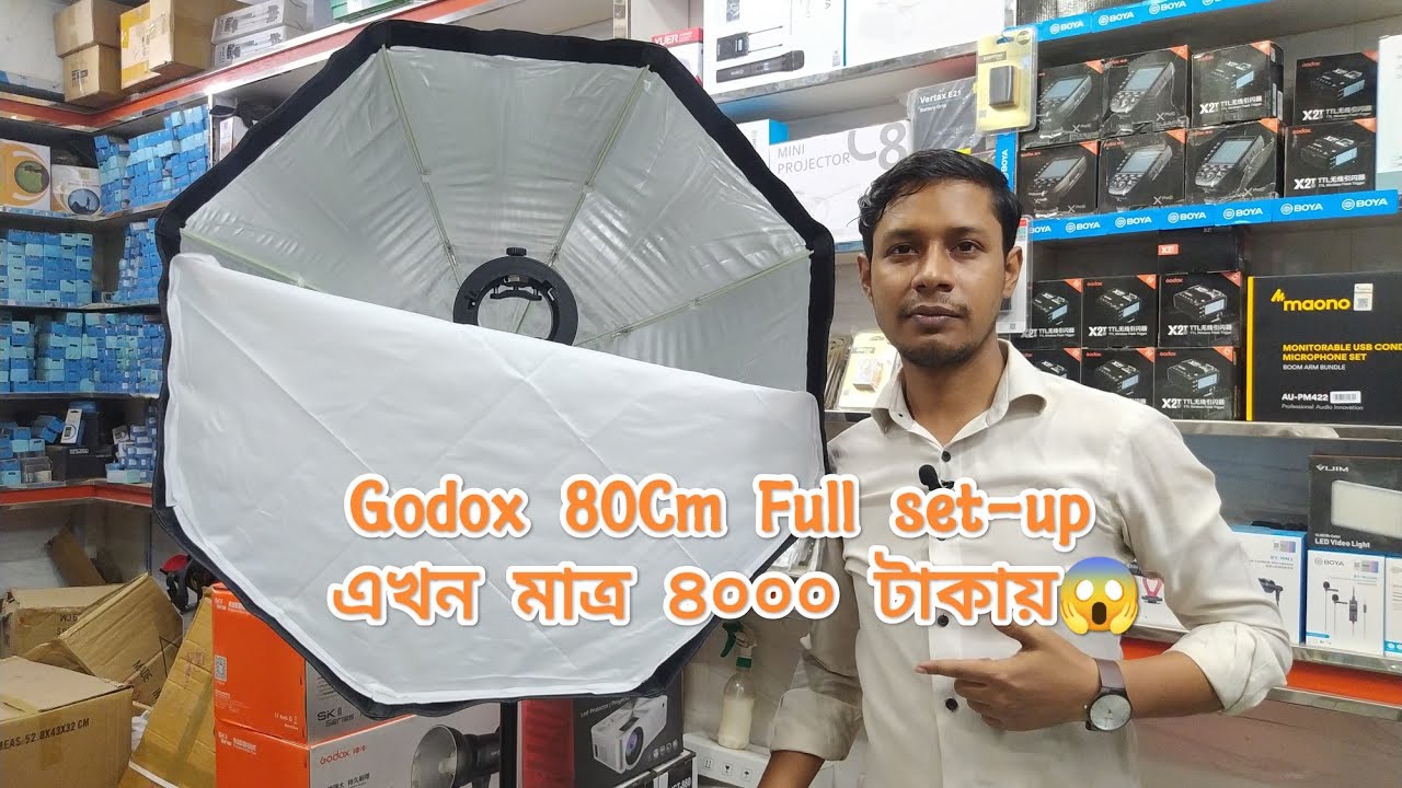 Godox 80cm Octa set-up price in BD, #godoxlighting #godoxsl60w #Godox80cmOcta #LC500r