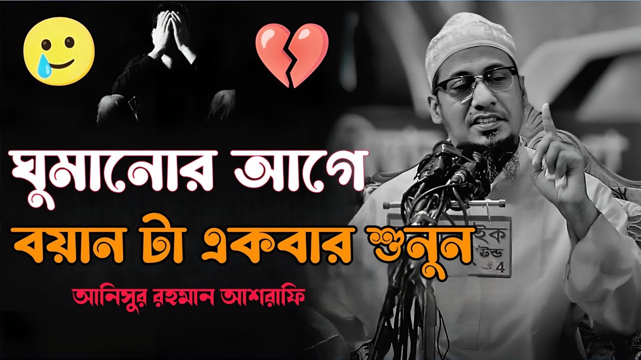 ঘুমানোর আগে একবার বয়ানটা শুনুন 😅🥀💔 মাওলানা আনিসুর রহমান আশরাফি নতুন ওয়াজ ২০২৫