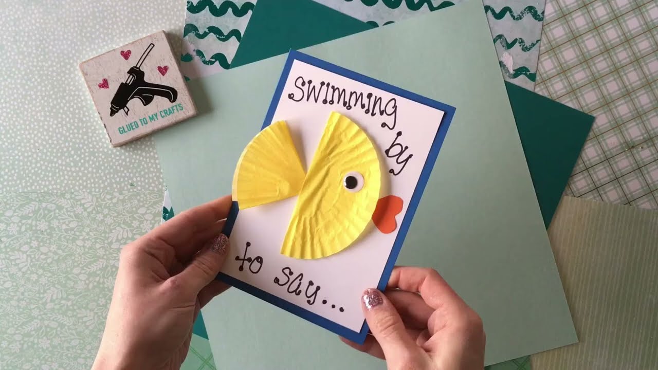 Cupcake Liner Fish Card Idea For Kids