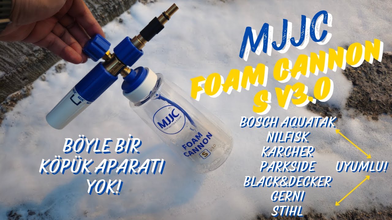 MJJC Foam Cannon S V3.0 Otomobil Köpük Tabancası İnceleme! Bosch Aquatak & Karcher & Nilfisk Uyumlu!