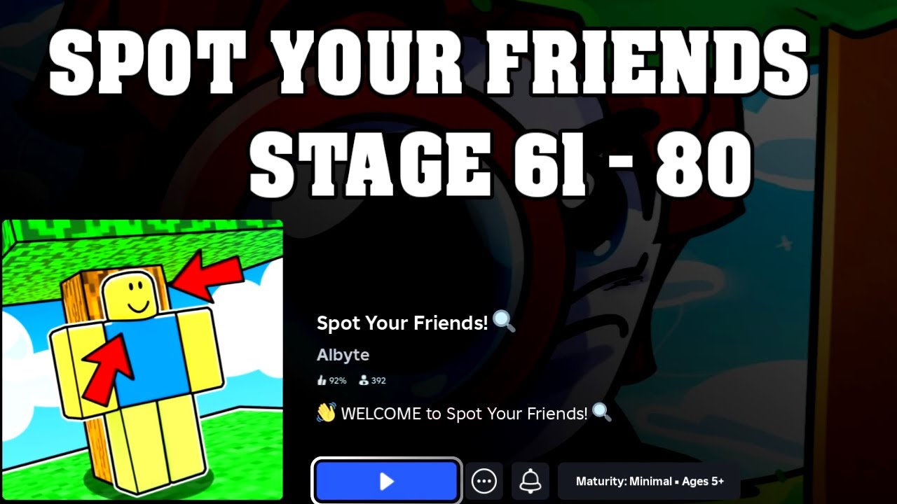 SPOT YOUR FRIENDS Roblox – Stage 61-80 Walkthrough [Full Guide in English]