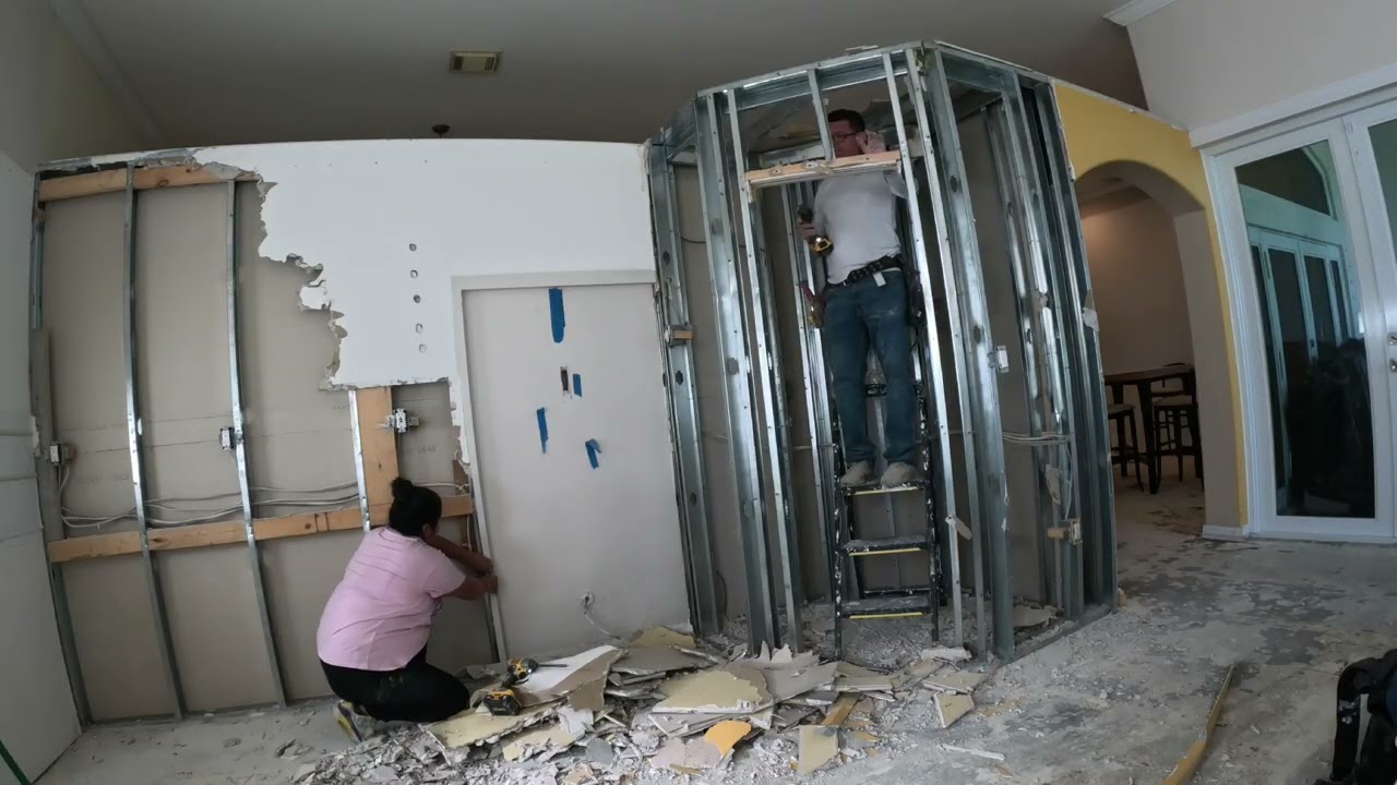 Kitchen remodeling and  Skim Coating walls