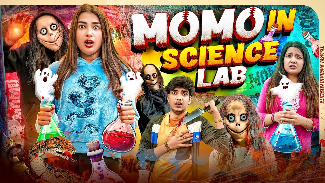 Momo In School Science Lab || School Life || Ghost Game || Tejasvi Bachani