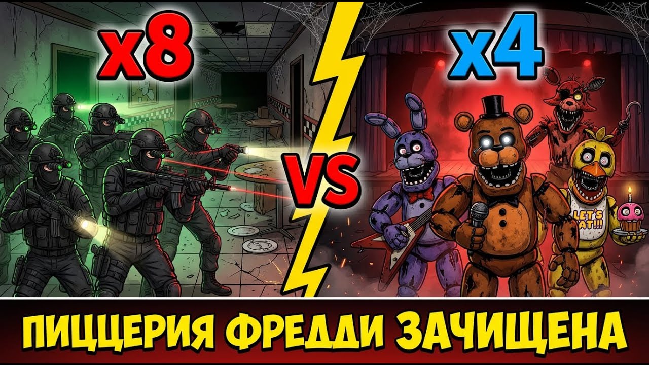 ЧТО ЕСЛИ ГРУППА АЛЬФА ПОПАЛА В «ФНАФ»? Аниматроники выбрали не ту пиццерию