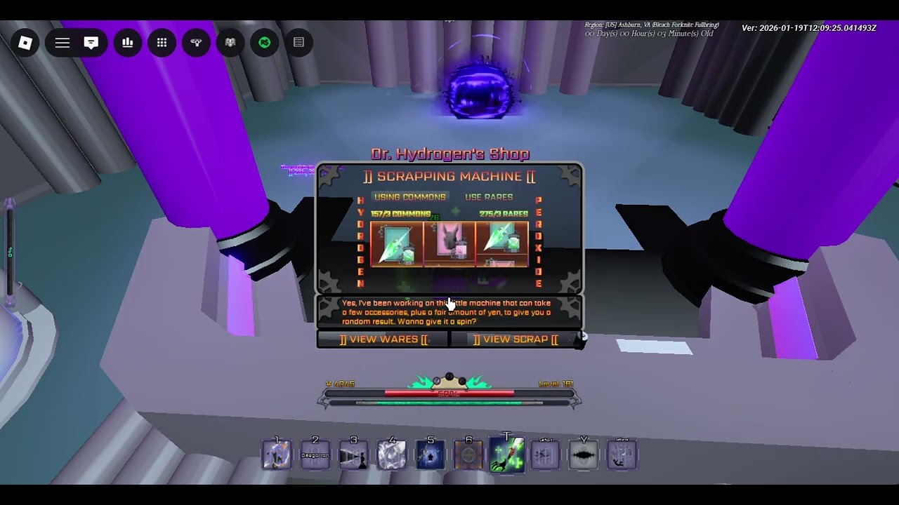Dr. Hydrogen 01/20/2026 Hueco Mundo (look description)