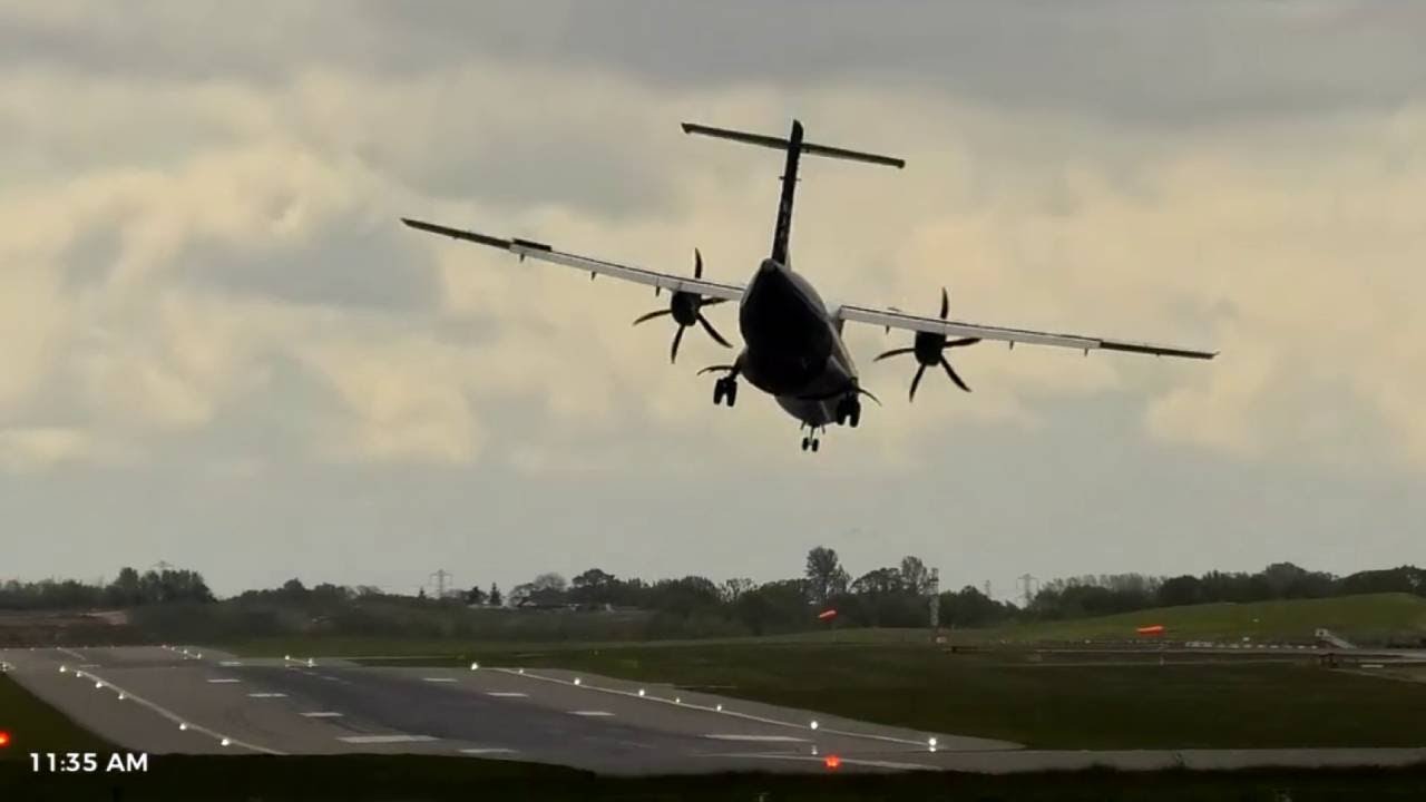 Pilot DIVE BOMBER Landing 😮 ATR 72-500 at Birmingham Airport BHX