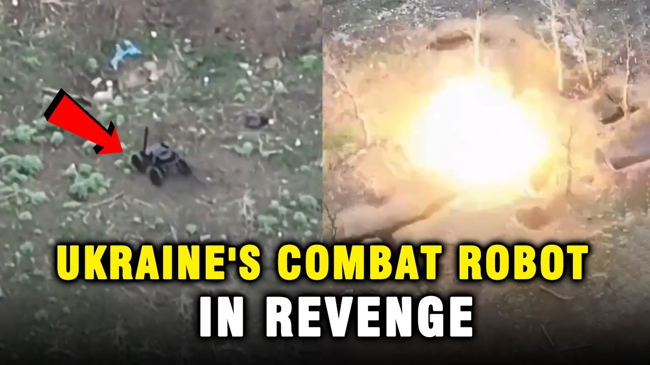Ukraine's remote-controlled ground robot attacks and destroys Russian soldiers