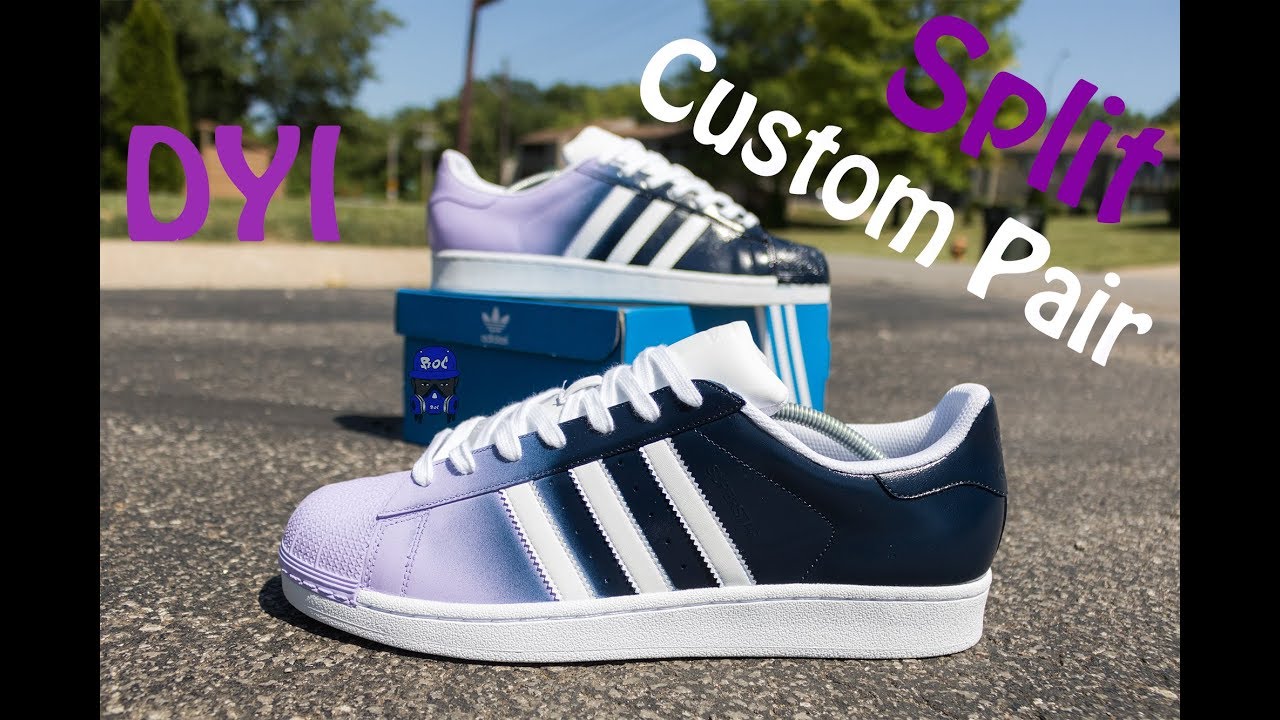 DIY Customize Adidas Superstar : Split Pair Color I Full Custom