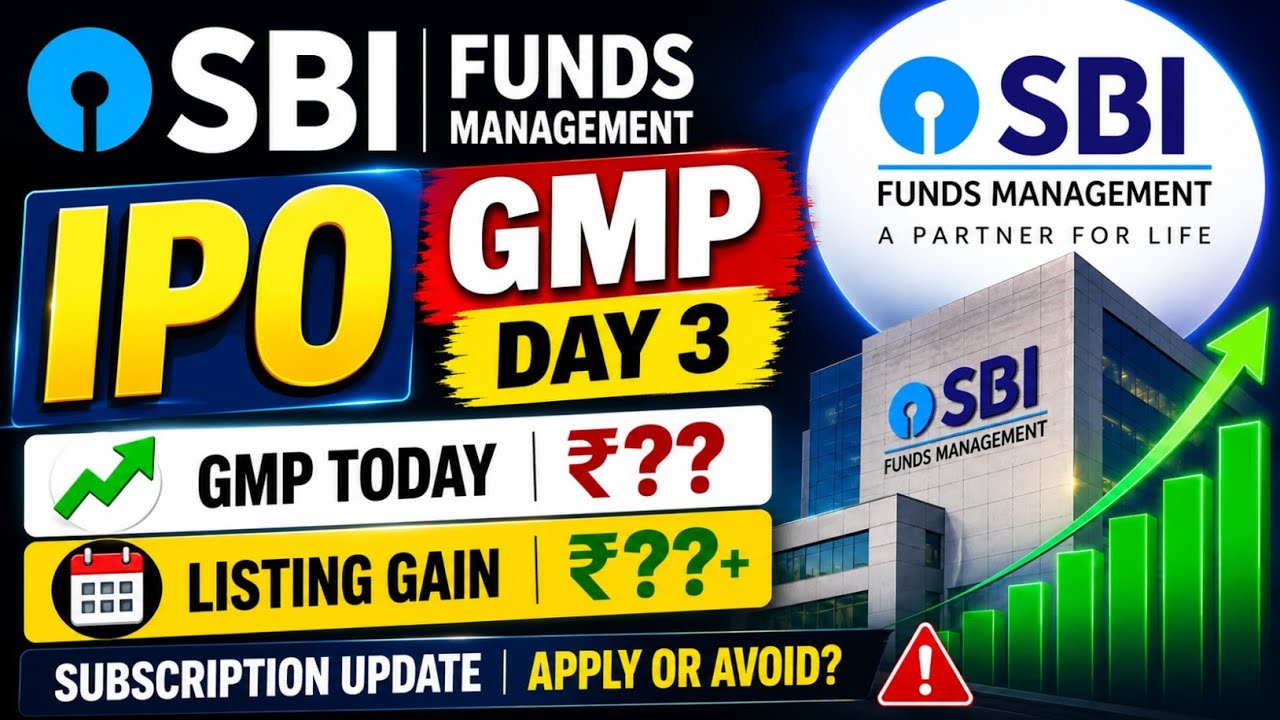 SBI Funds Management IPO | SBI Funds IPO Day 3 Subscription Status | SBI Mutual Fund IPO GMP