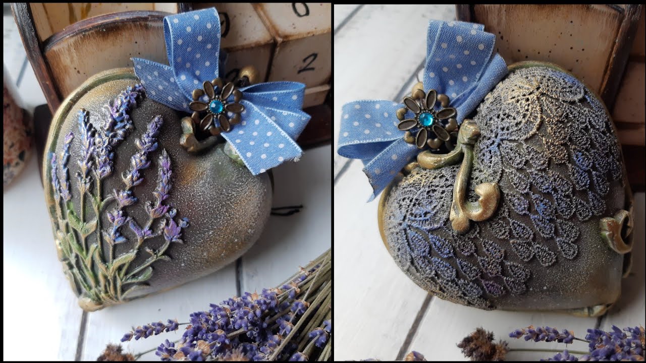 Heart with lavender 💜 Home decor DIY 💜
