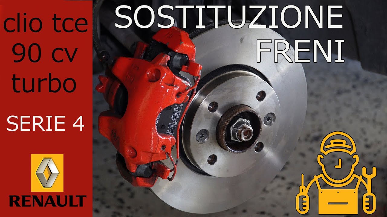 sostituzione freni anteriori Renault clio 4 serie