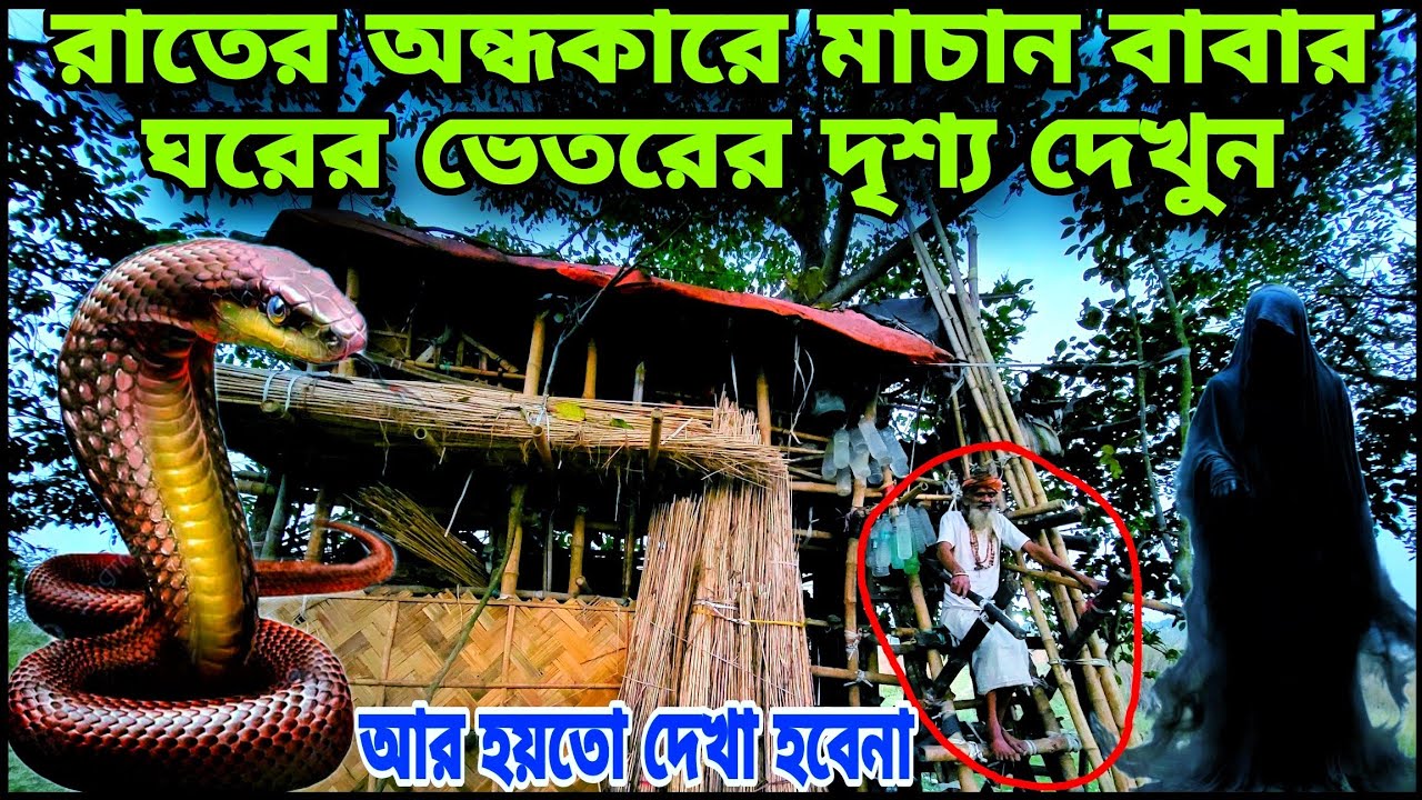 রাতের অন্ধকারে মাচান বাবার ঘরের ভেতরের দৃশ্য দেখুন😱Nabadwip Machan Baba l Nabadwip Dham