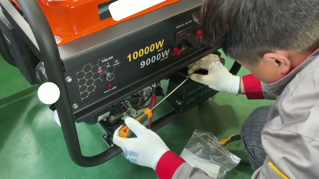 How to connect the HH10000 key start generator to a battery?