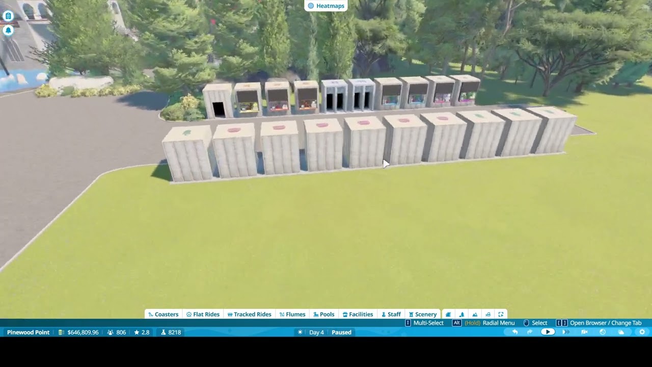 Planet Coaster gameplay while to sleep to! Ep3 Food court