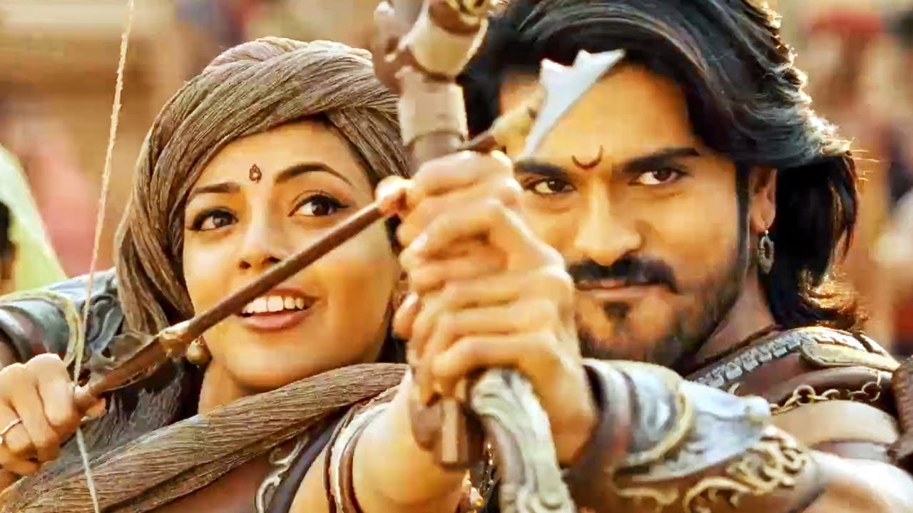 राम चरण कैसे काजल अग्रवाल को निशाना लगाना सिखा रहा है | मगधीरा मूवी का बेस्ट सीन