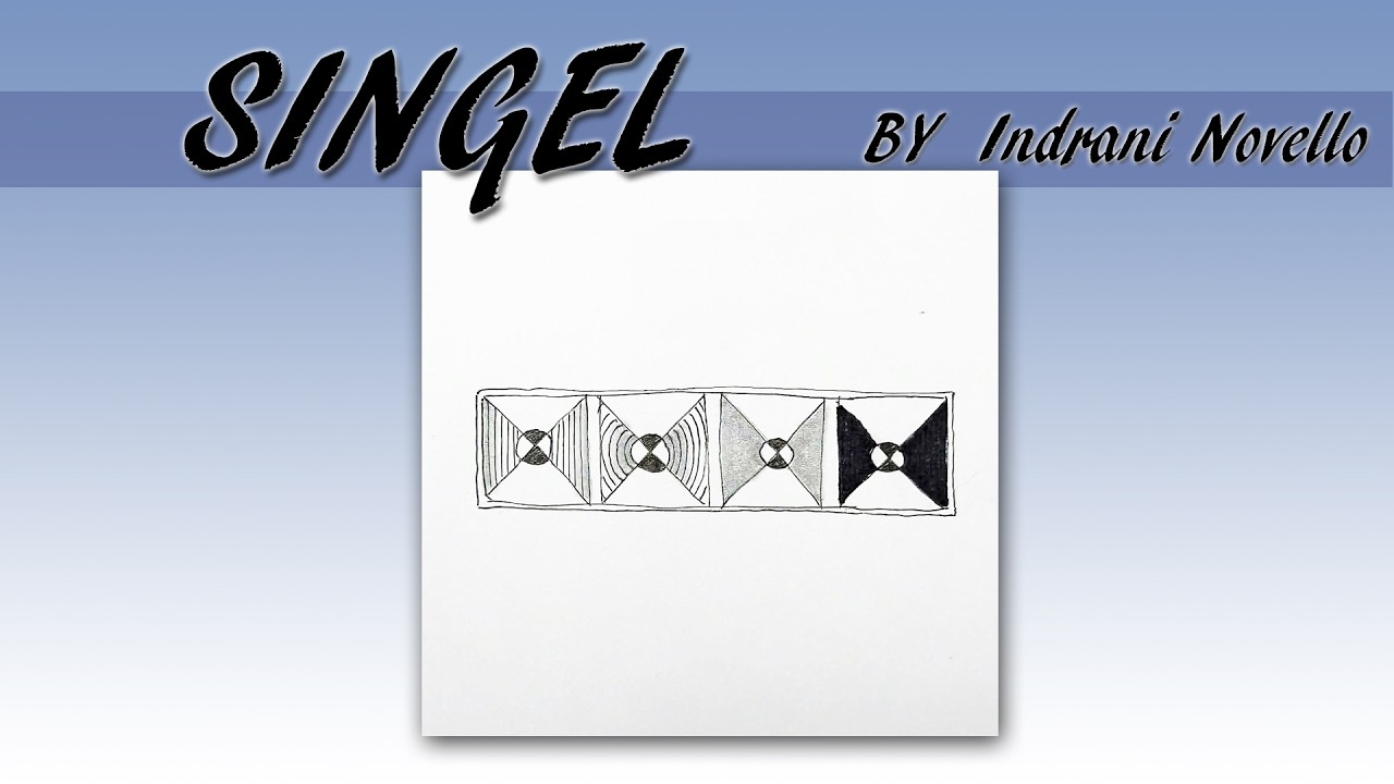 如何畫一般圖樣How to draw the Tangle Pattern SINGEL