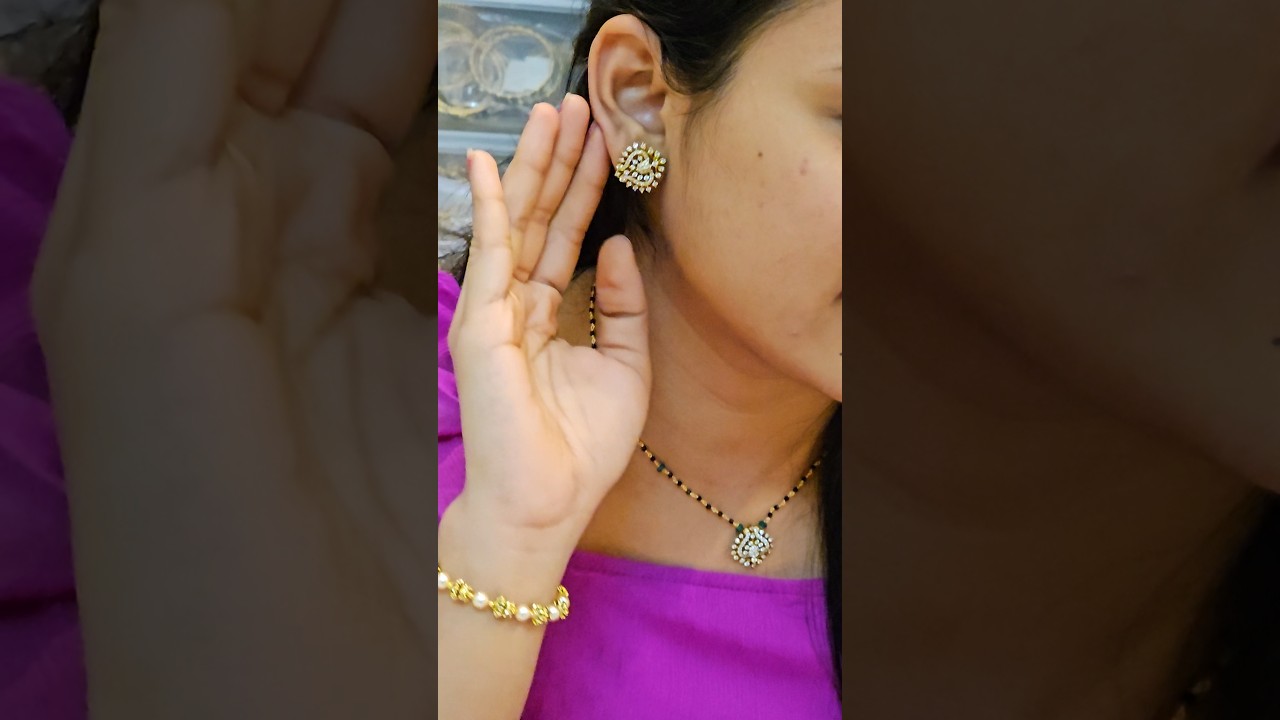 Elegant Micro Gold Plated Black Beads Chain 💛 Victoria Pendant | Affordable Jewelry | 