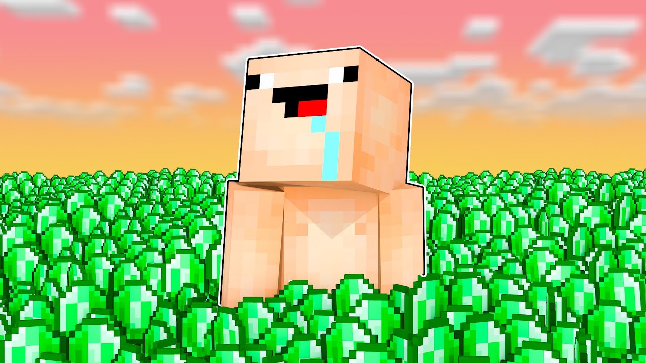 &iexcl;Minecraft PERO TENGO 1,000,000 ESMERALDAS! 😂💚💰 MINECRAFT PERO BEBE NOOB