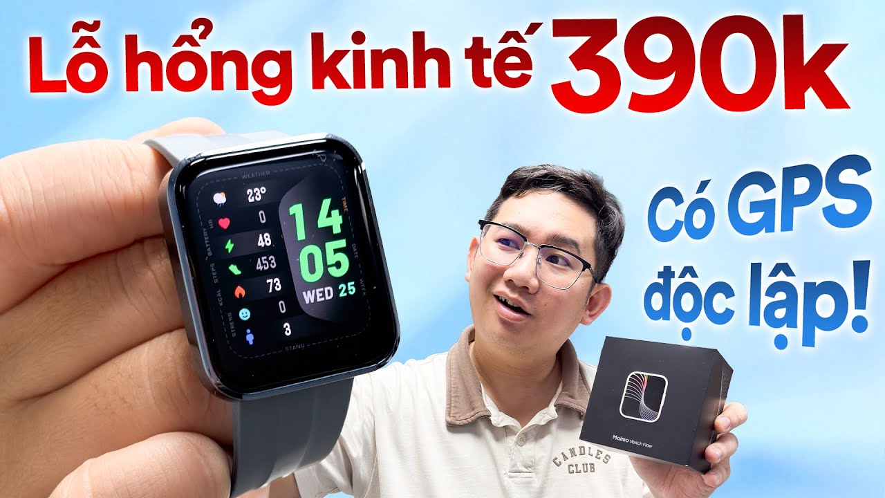 Chỉ 390k mà có GPS độc lập, màn AMOLED, viền thép: Maimo Watch Flow QUÁ ẢO!