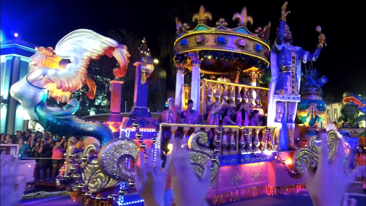 Universal Studios Orlando Mardi Gras - Full Parade. Family & Kid Friendly. Jazz Music & Dancing Fun!