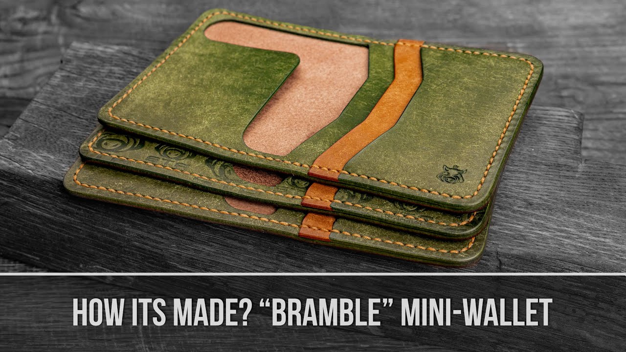 Handmade leather mini-wallet 