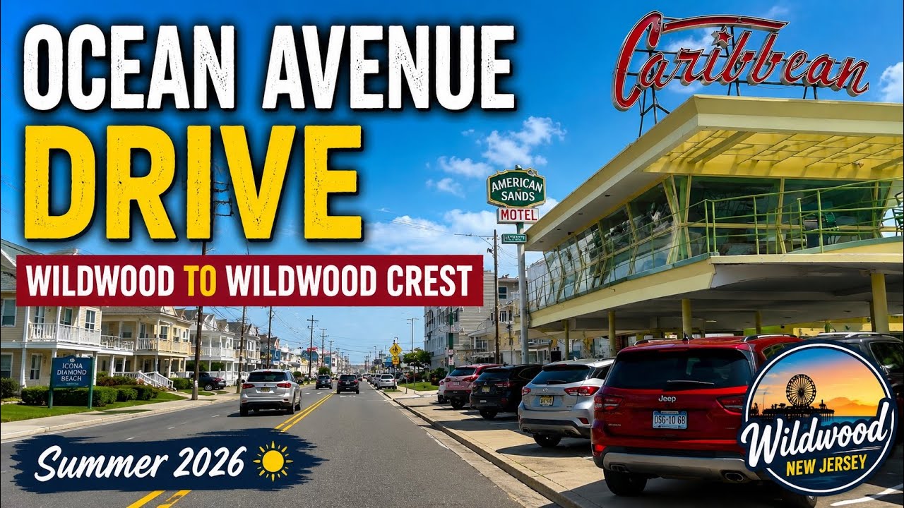 Wildwood & Wildwood Crest Scenic Drive | Ocean Avenue Summer Tour 2026 (4K)