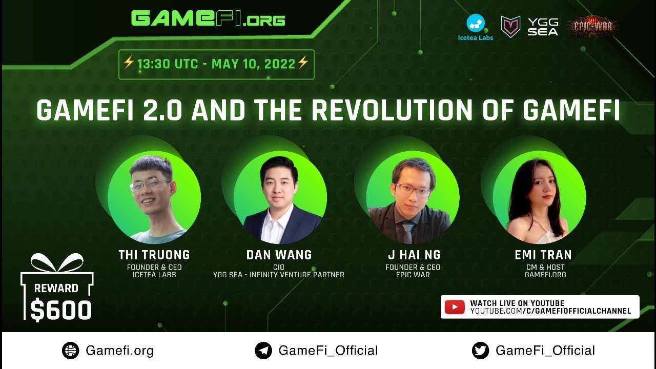 AMA #5 | Panel: GameFi 2.0 & Its Evolution with Icetea Labs, YGG SEA, Epic War!