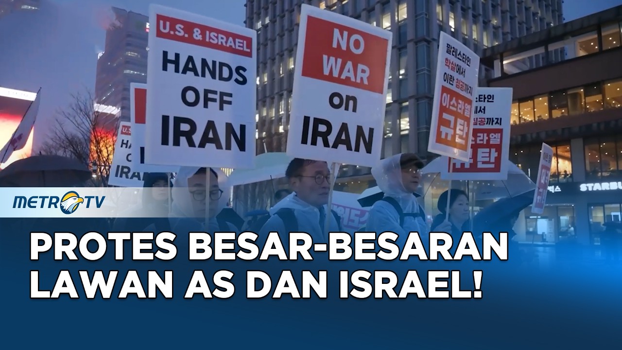 Protes Besar-Besaran di Seoul Lawan Serangan AS-Israel ke Iran!