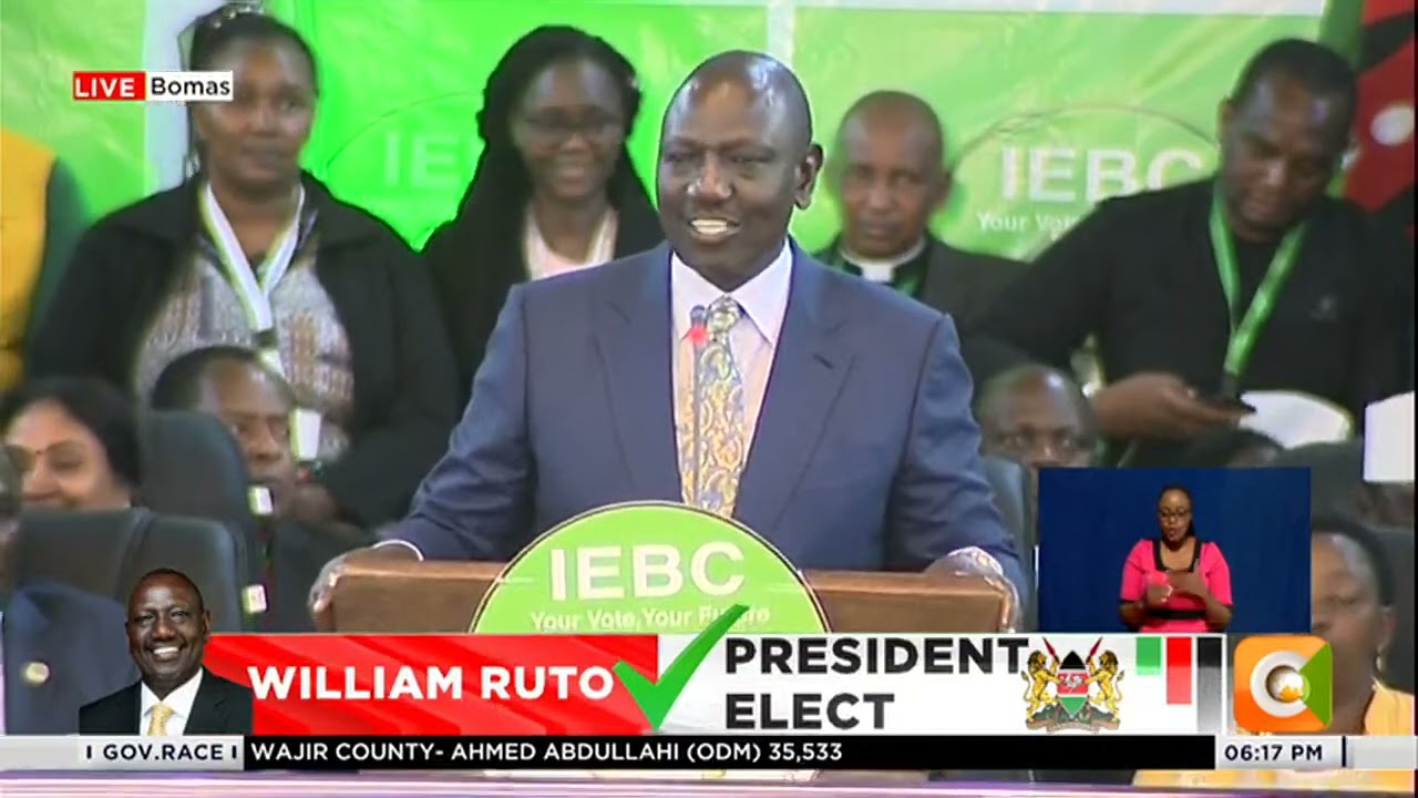President-elect William Ruto's maiden speech